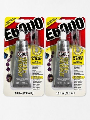 E6000 Jewelry & Bead Glue Clear Finish 1.0 fl oz (29.5 mL) 2-Pack