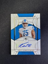 2021 National Treasures Levi Onwuzurike RC Auto GOLD #125 Lions Rookie #d 21/25