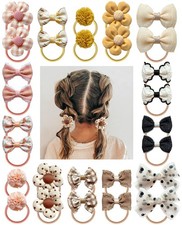 Boutique Baby Girl Hair Ties with Flowers, 28 Pcs Hair Bow Ties for Toddler G...