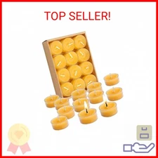 12pcs Natural Beeswax Tealight Candles Handmade Decorative Unscented Pure Beeswa