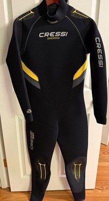 Cressi Castoro Men s 5mm Wetsuit Size L/4 Black Yellow New Without Tags