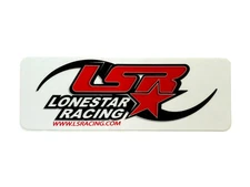 Lonestar Racing LSR Decal Emblem Logo Sticker White Size 5" X 1.7"