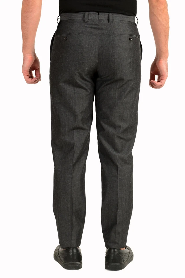 Pantalones de vestir gris lino lana calce zanahoria Incotex Slowear para hombre US 32 IT 48 Foto 3 de 4