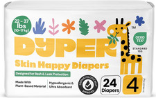 Baby Diapers Size 4 24 Count   Plant-Based, Hypoallergenic, Fragrance-Free  U