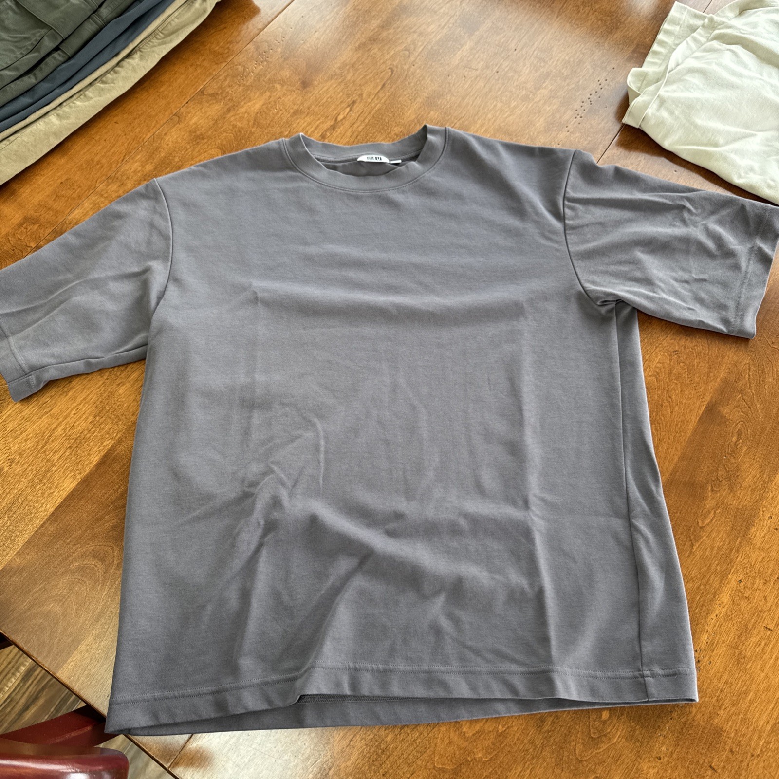 Uniqlo Men's AIRism Cotton Crew Neck T-Shirt Short Sleeve