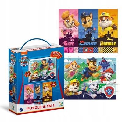 Paw Patrol 2in1 Puzzle - Gute Welpen 24 Teile, Alter 3+
