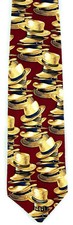 Straw Fedora Hats Mens Necktie Only BLACK background left Silk Gift Neck Tie