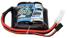 NHX Muscle Pack 6V 5000mAh 5-Cell Nimh Hump Battery w/ Tamiya-JR 1/5 / 1/6