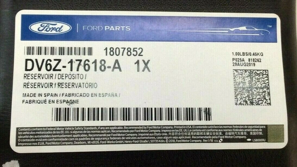 Ford Transit Connect 2014-2020 parabrisas lavadora tanque de fluido depósito OEM Foto 4 de 4