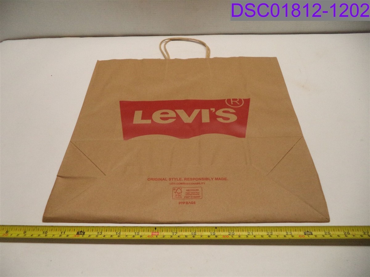 Qty Box of 250: Levi's Retail Shopping Bag Kraft Size Large P