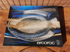 Arcoroc Poisson/Fischteller/ Glasteller Karpfen,40x32x4cm, Frankreich 