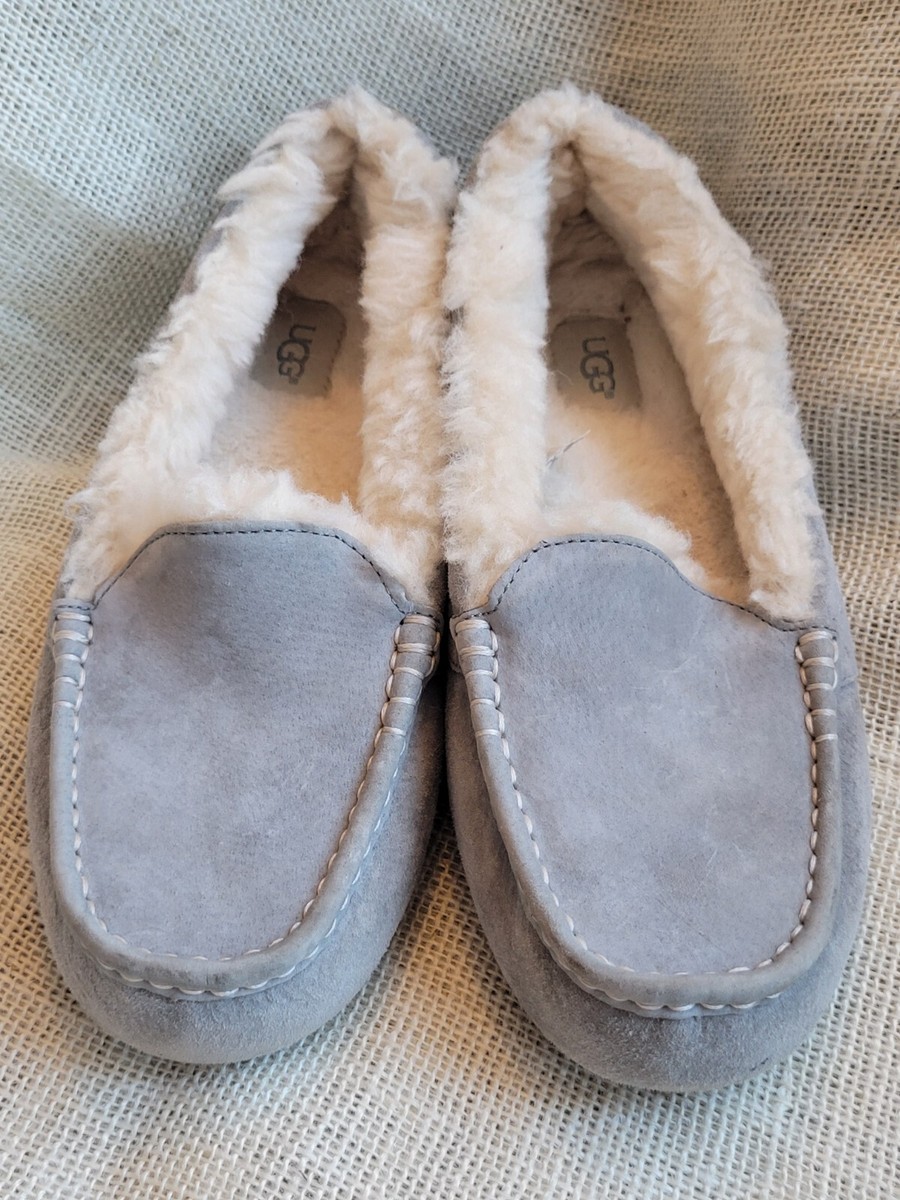 UGG モカシン　ANSLEY(LIGHT GREY) 23cm(サイズUS6) UGG Women's Ansley Light Grey Suede Slippers | eBay