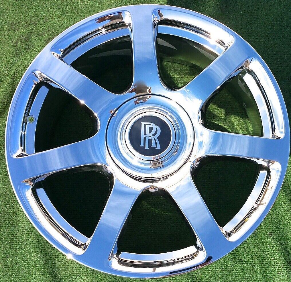 Factory Rolls Royce Wraith Wheels Chrome Dawn OEM Genuine New 21 inch Set Ghost