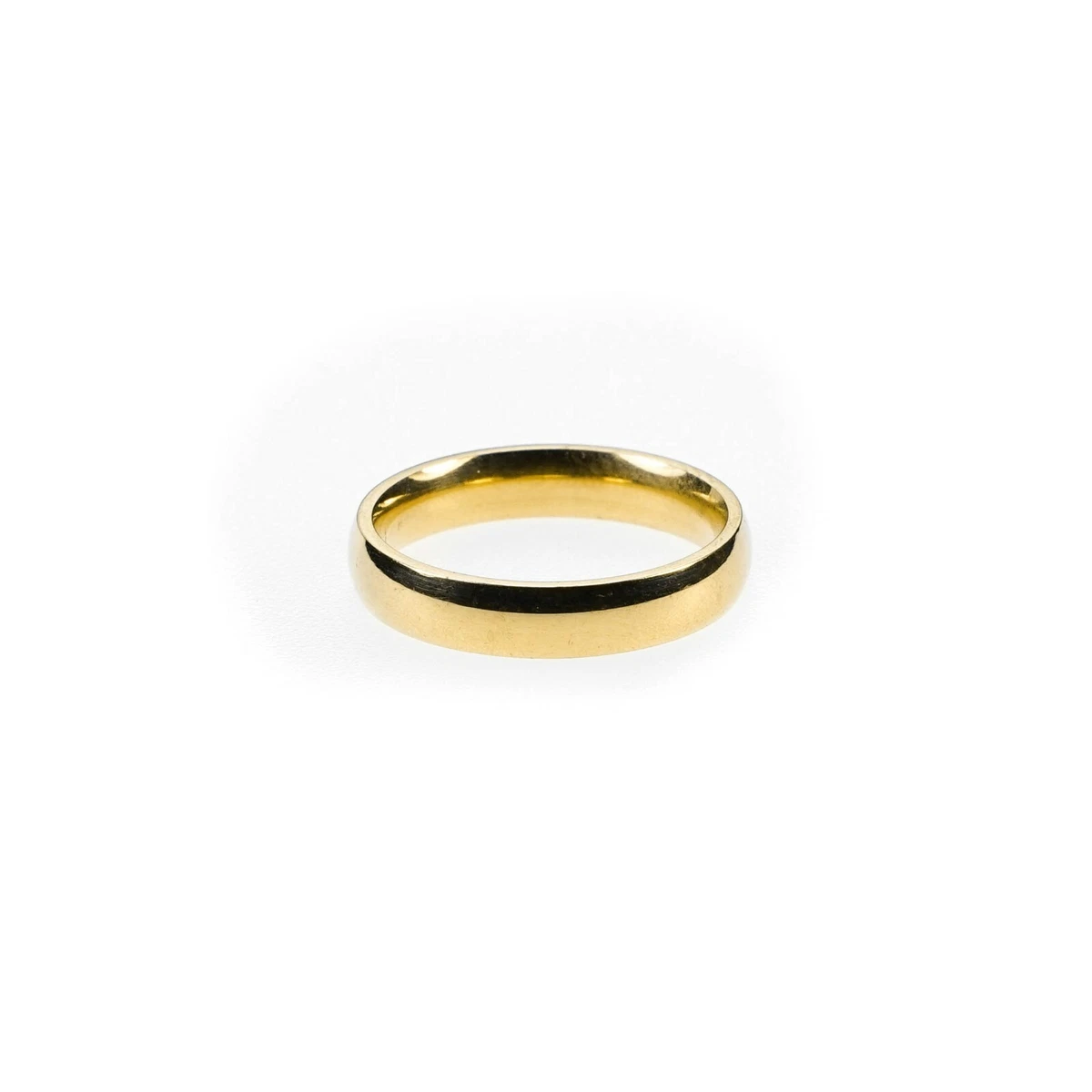 Solid Yellow Gold Simple Plain Ring Modern Ladies Design SM71 eBay