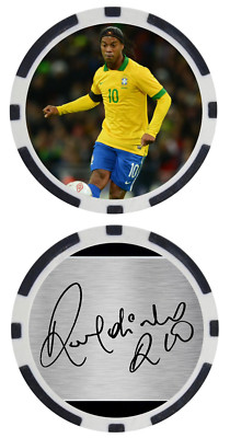 RONALDINHO - FÚTBOL LEGEND - SOCCER LEGEND - POKER CHIP - ***SIGNED***