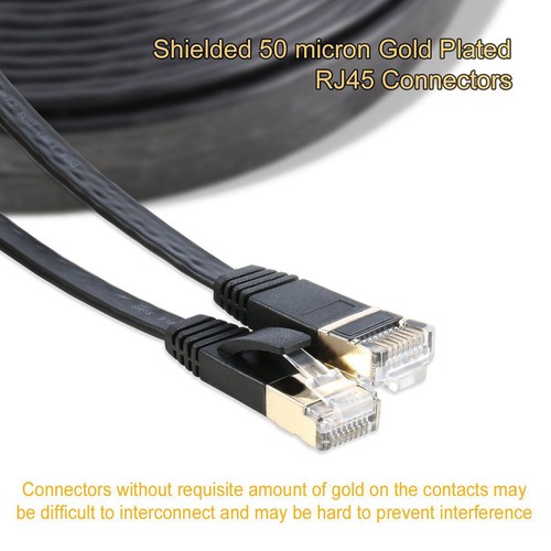 3 Fuß CAT7 Kabel Ethernet LAN Netzwerk CAT7 RJ45 Patchkabel Internet Modem Router - Bild 5 von 10