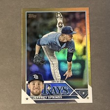 2023 Topps Series 1 Jeffrey Springs #12 Gold Foil Parallel Tampa Bay Rays Card