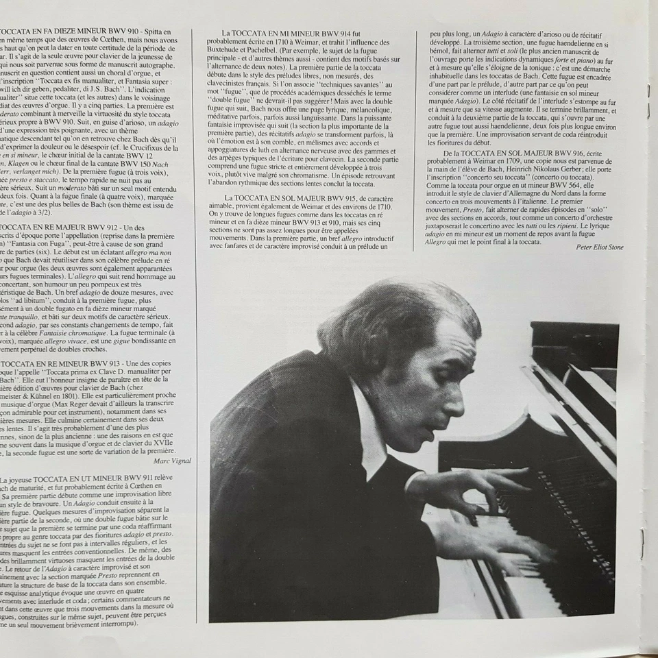 Booklet/Liner Notes/Insert for CBS Box set 79409,Gould:JS Bach Partitas/Toccatas - Image 4 of 4