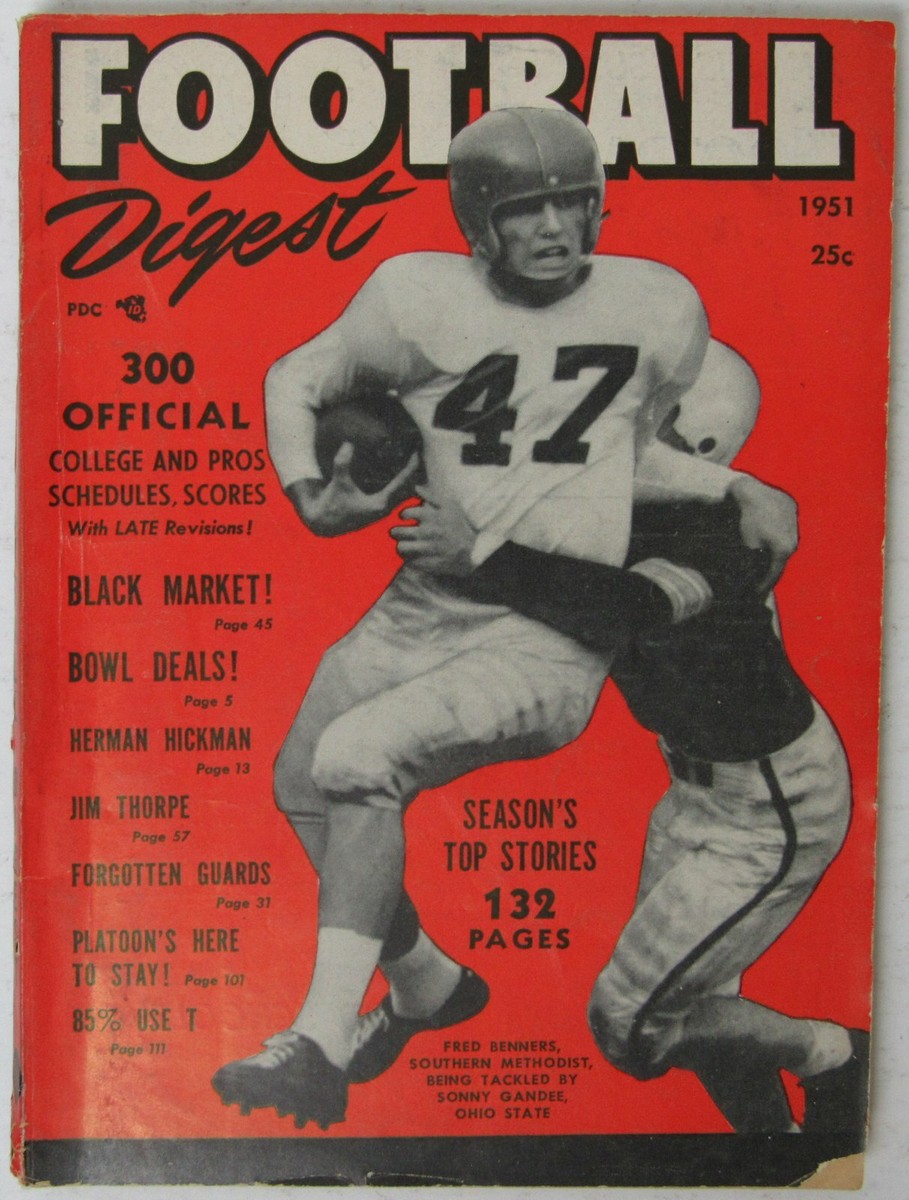Jim Thorpe Thorpe Washington Redskins 1951 Football Digest College