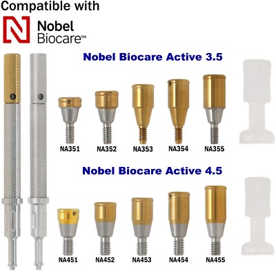 Dental Nobel Biocare Active Locator Abutment NP/RP Conical Titanium 1-5mm Height