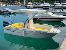 gebrauchte boote mit Motor, 90 PS, 5 m Boot mit neuwertigen Trailer