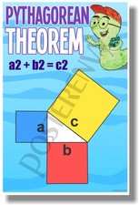 Pythagorean Theorem tall - NEW Classroom Math POSTER