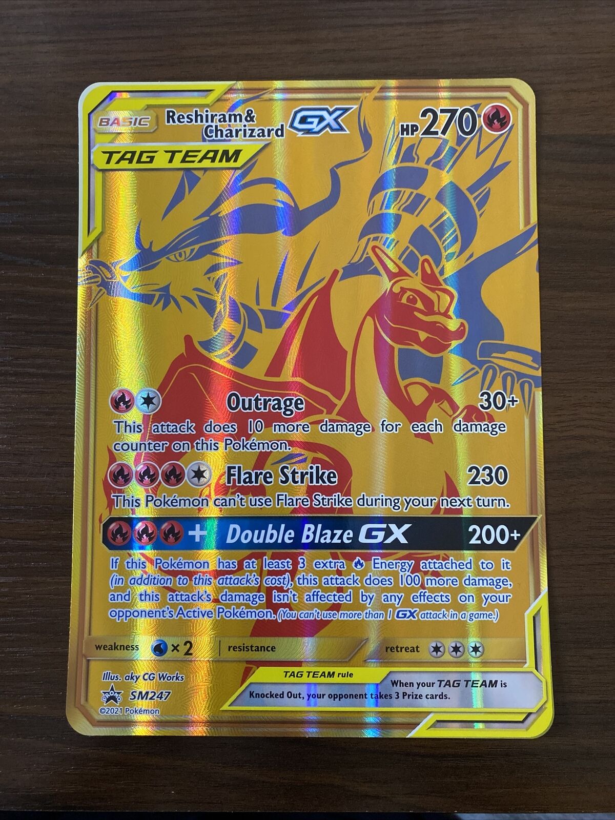 Reshiram & Charizard GX - SM247 - Oversized Promo