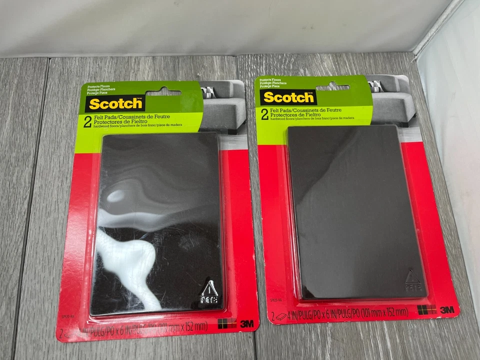 Almohadillas de fieltro grandes 4x6 Scotch SP820-NA 2 paquetes (4 quilates), marrón Foto 2 de 4