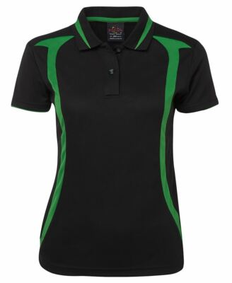 Podium Teamwear Ladies Swirl Sports Polo Urban Fit Quick Dry Moisture Wicking