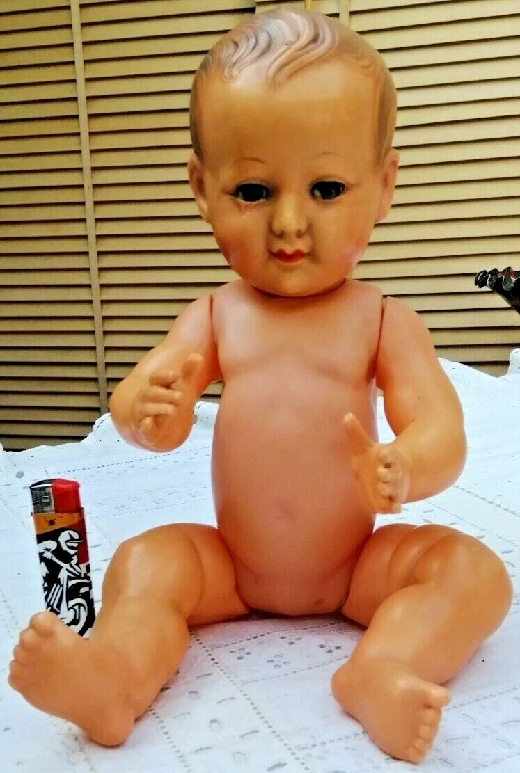 Petitcollin, baigneur en celluloïd, bouche ouverte avec