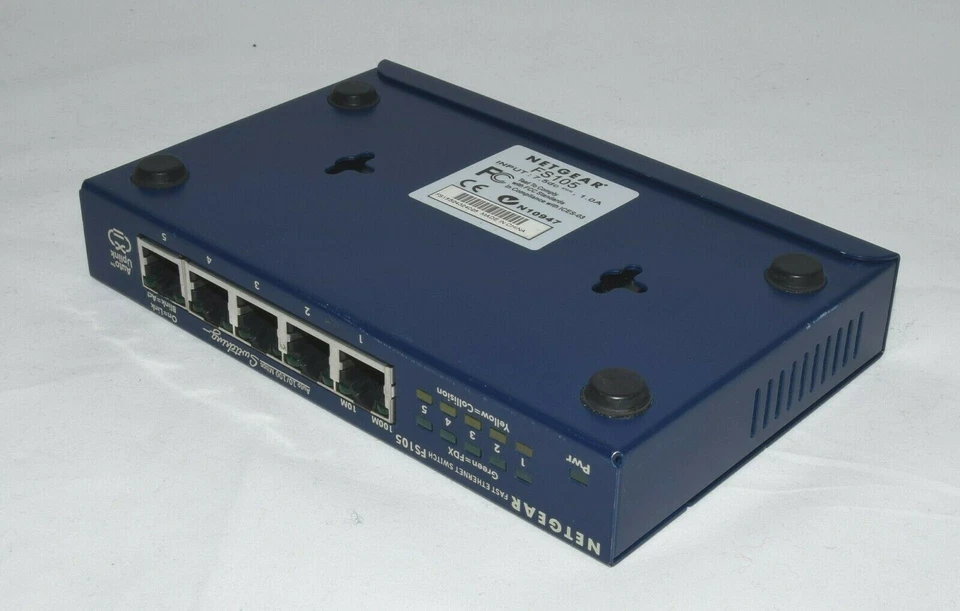 NETGEAR Prosafe 5-Port 10/100 Mbps Fast Ethernet Switch FS105 - Bild 3 von 3