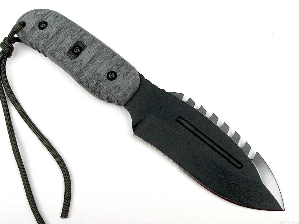 Tops USA TPDEFT01 Stryker Defender Herramienta Hoja Fija Cuchillo Acero al Carbono Micarta Foto 4 de 4