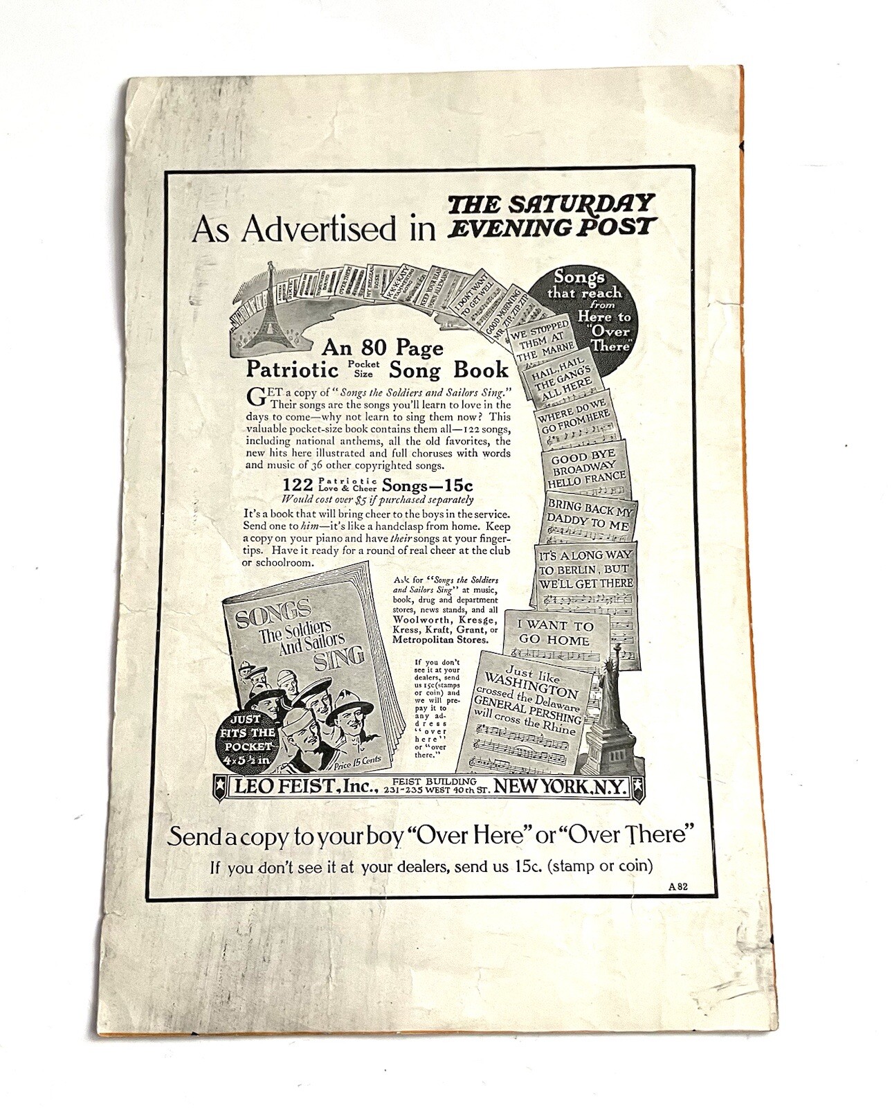 WW1 Era Sheet Music War Issue “Everything Is Peaches Down In