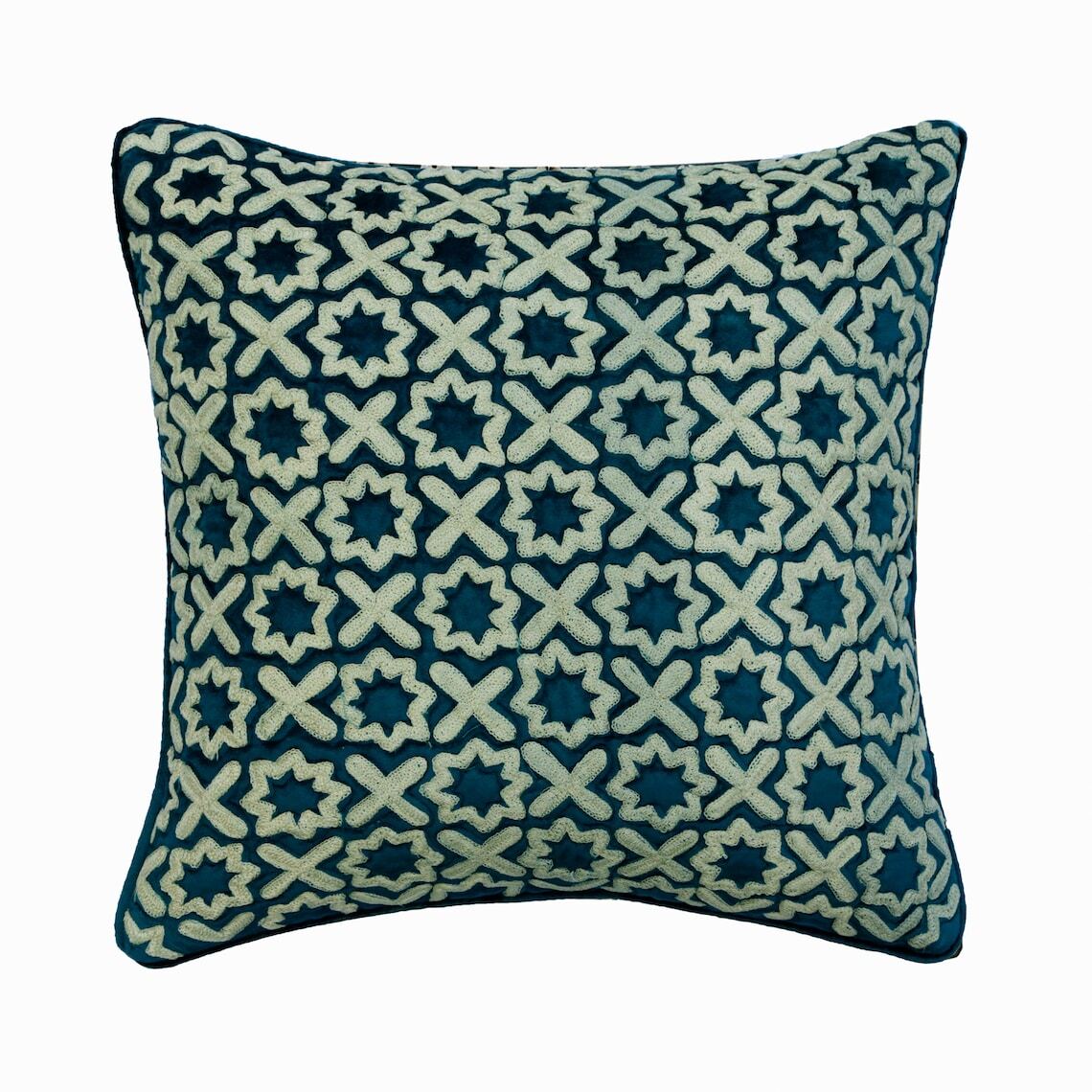 Square Couch Pillow Case Blue 16