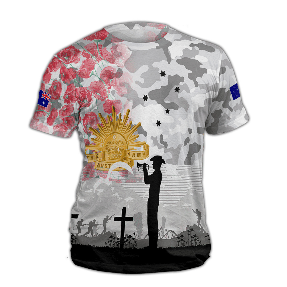 3D Printed Shirts for Special Events, Unisex T-shirt Remember Anzac Day
