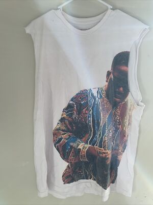 Biggie Smalls Shirt Coogi Vintage Cutoff XL notorious BIG Hip Hop Brooklyn  Rap