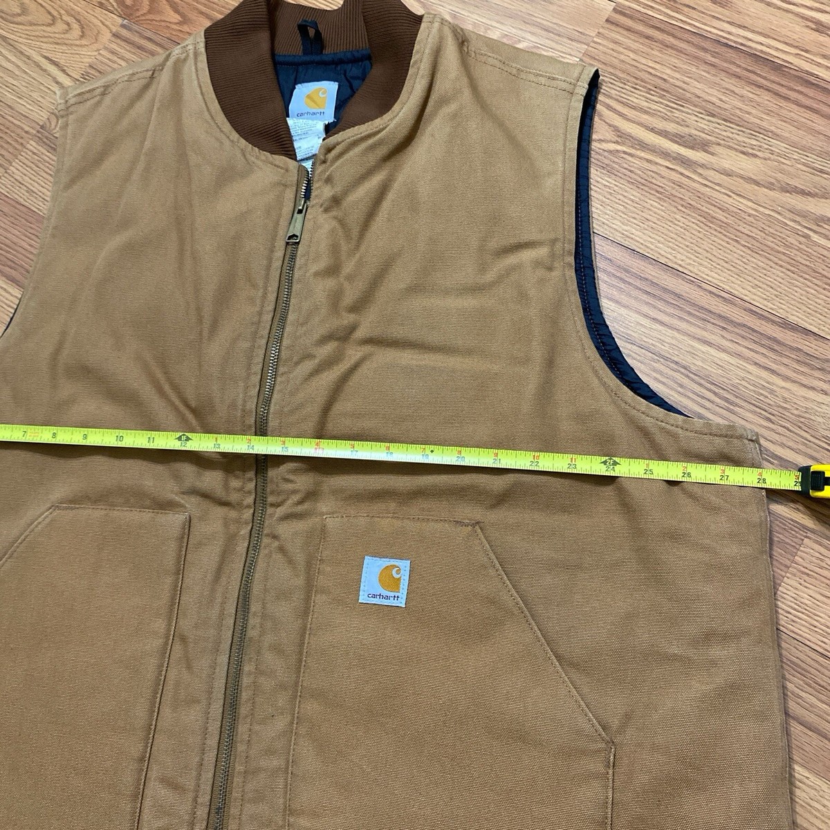 Vintage Carhartt V01 BRN Duck Canvas Vest 2XL Quilted Lined