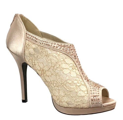 Nude Floral Lace Shootie Size 