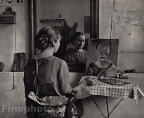 1926/72 ANDRE KERTES vintage GUNVOR BERG artiste femme peintre art photo 11x14 - Photo 1 sur 1