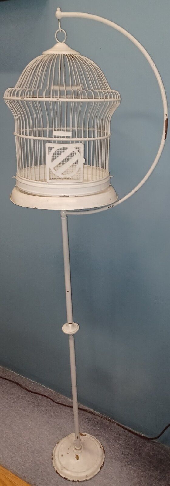 Vintage/Antique Hendryx Brass Bird Cage With Original Stand