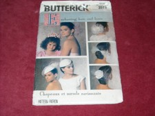 BUTTERICK 3573 - BEAUTIFUL ADULT CHILDS ENCHANTING BOWS HATS PATTERN FF