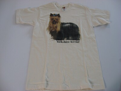 Vintage Fruit of Loom Men's Yorkshire Terrior T Shirt Small USA
