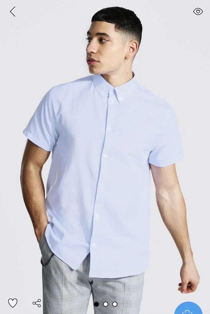 Pale blue shop short sleeve shirt