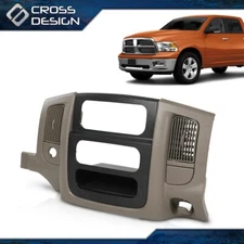 Dash Radio Bezel Climate Trim Panel Vent Beige Fit For 02-05 Dodge Ram 1500-2500