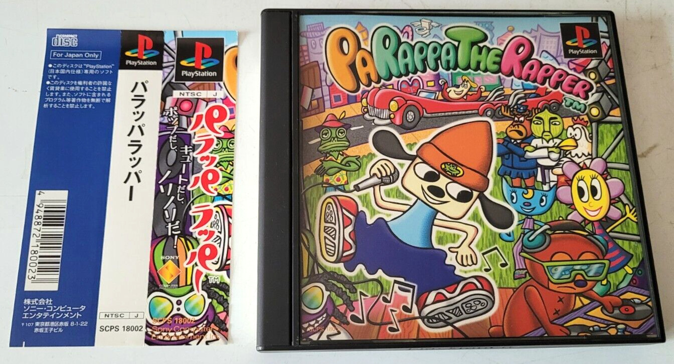 PaRappa The Rapper - PlayStation 1 PS1 - NTSC-J JAPAN + Spine Card