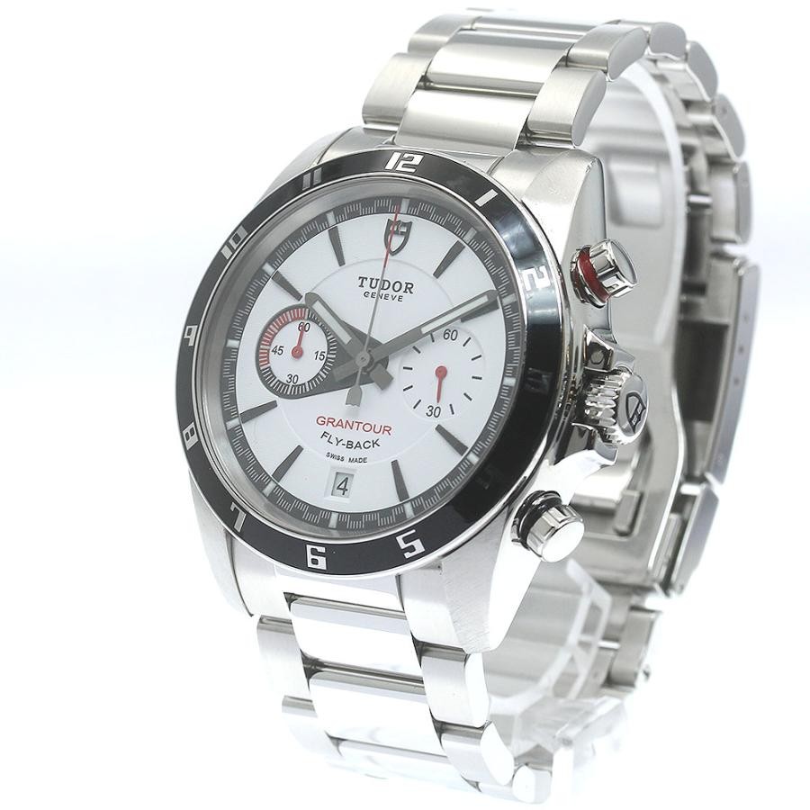 TUDOR GRAND TOUR CHRONO FLYBACK 20550N 42mm SS White Dial Automatic Date #C122
