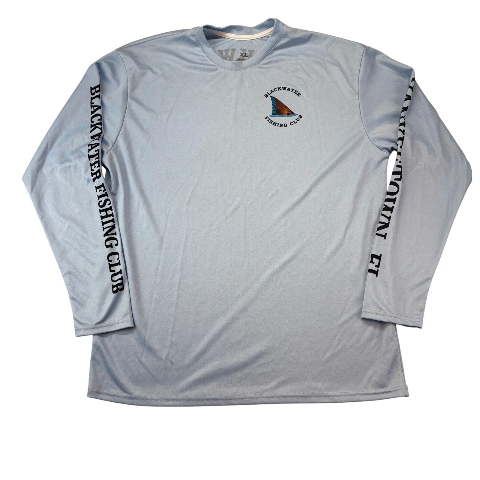 Blackwater Fishing Club Shirt Mens XL Blue Long Sleeve Performance UPF 40 USA
