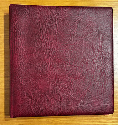 Briefmarkenalbum Deutschland leer mit Taschen und Farbfiguren ab 1982/90