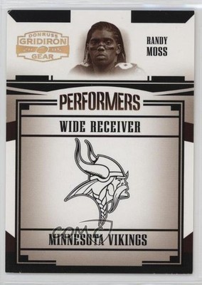 2005 Donruss Gridiron Gear Performers Gold 12/100 Randy Moss #P-40 HOF 8mm