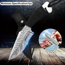 12-Piece Stainless Steel Knife Set for Kitchen Cooking W/Sheath